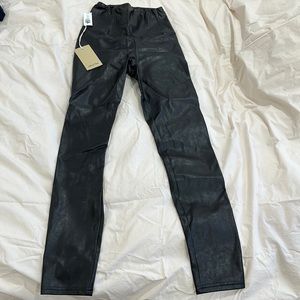 Aritzia Black Vegan Leather leggings
